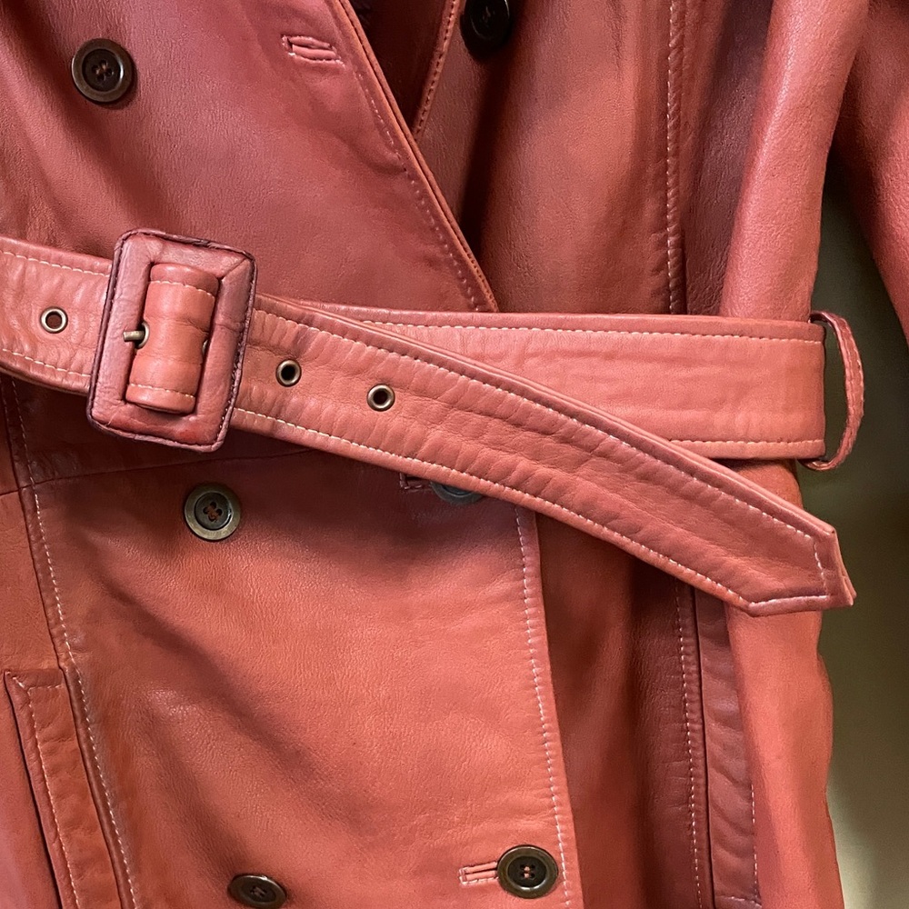 Sundance | Leather “Araminta” Trench Coat, Sz M ♥ NWT! - Picture 5 of 12